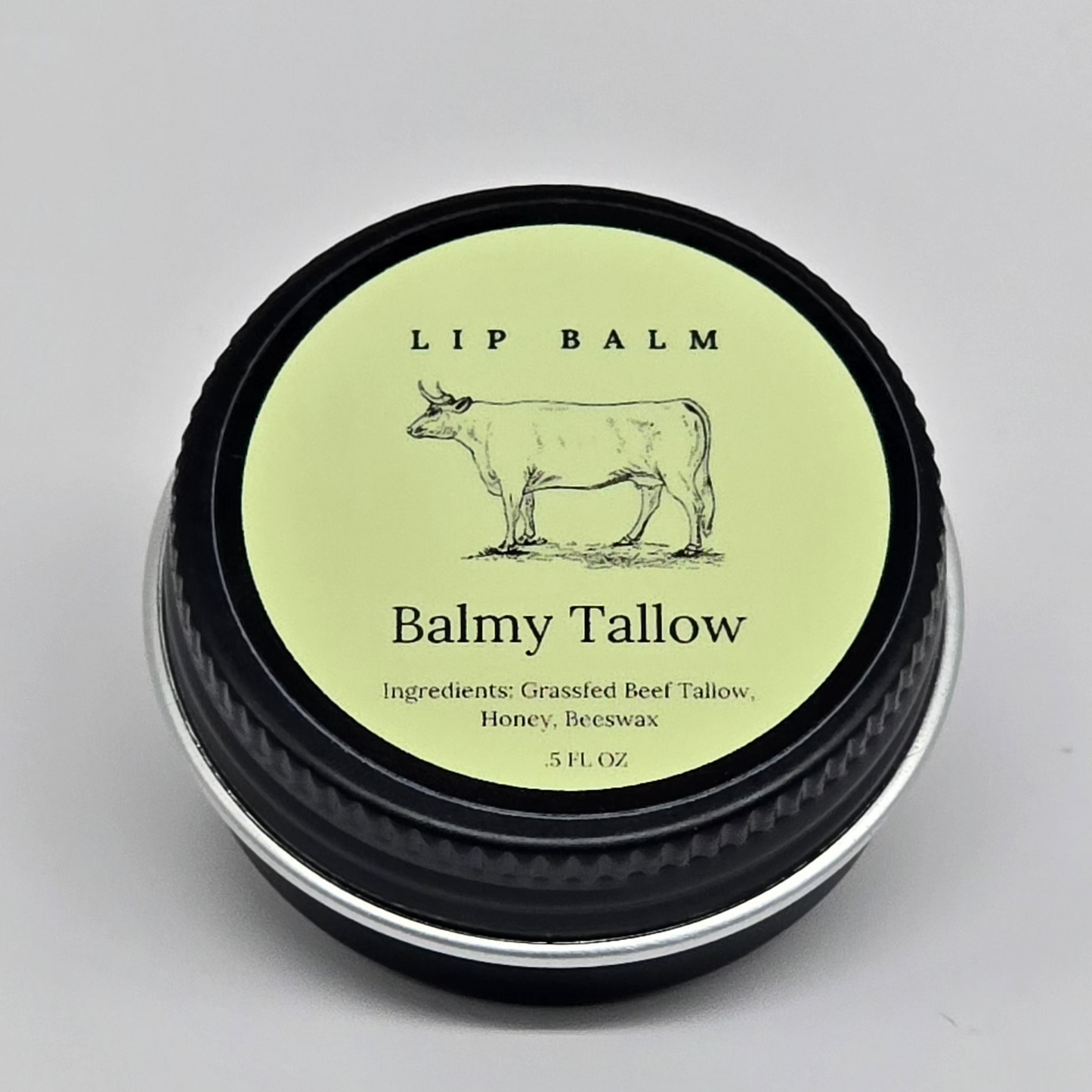 Peppermint Tallow Lip Balm | Natural Lip Moisturizer | Balmy Tallow