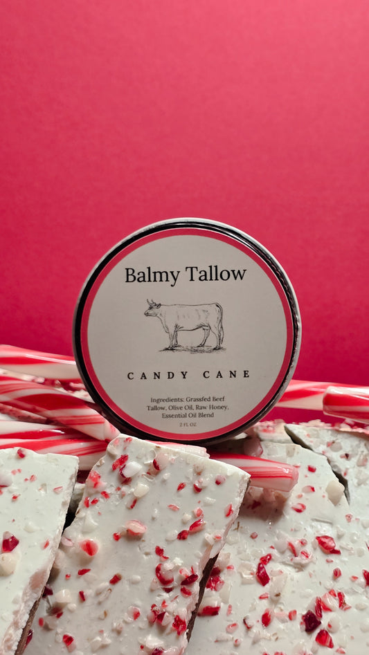 2 oz Candy Cane Tallow Balm